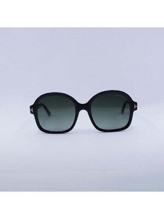Tom Ford Hanley FT1034 01B Sunglasses Shiny Black Square Frame, Smoke Lenses main image 8